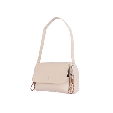 Bolso hobo apricot bolsillos a los lados y correa café -  Miniso