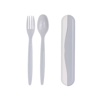 Juego de cubiertos portátiles de la serie graceful tenedor y cuchara gris -  Miniso