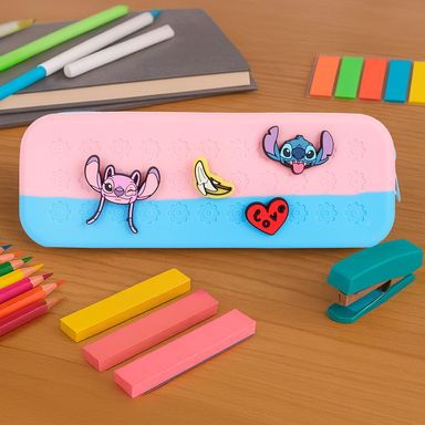 Estuche de papelería con agujeros de la colección disney lilo & stitch (stitch & angel) -  Disney