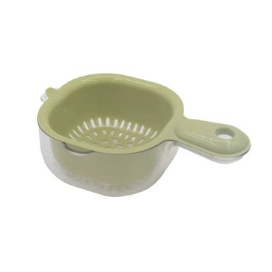 Utensilio de cocina minicesta de drenaje portátil de doble capa verde -  Miniso