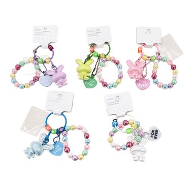 Colgante de moda conejito y perlitas de colores -  Miniso