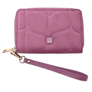 Cartera mediana para mujer miniso serie hojas acolchado rosa -  Miniso