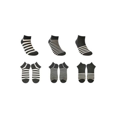 Medias para hombre miniso rayas gris 6 pares -  Miniso