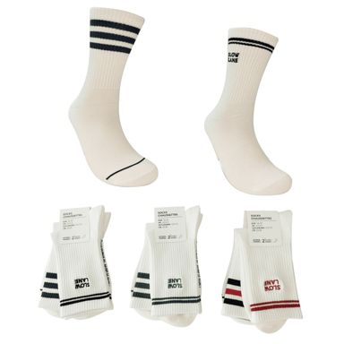 Medias deportivas crew rayas 2 pares -  Miniso