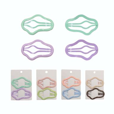 Set de broches para cabello miniso nubes mix de colores 2 pzas -  Miniso