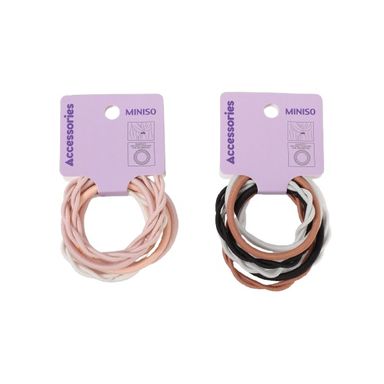 Set de ligas para cabello trenzadas 6 pzas -  Miniso