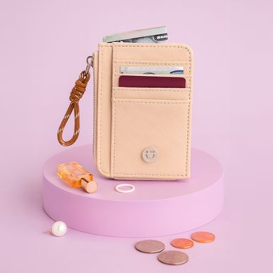 Tarjetero básico apricot con asa café -  Miniso