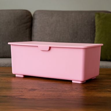 Organizador de plástico apilable de la serie black pink pequeña rosa -  Miniso
