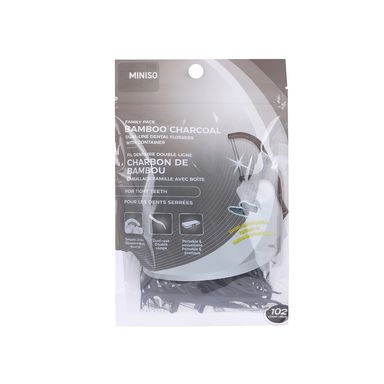 Hilo dental de doble linea de carbón con contenedor 102 unidades serie miniso -  Miniso