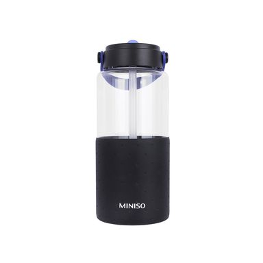 Tomatodo de plástico de color solido 3.0 con correa de 1100 ml negra -  Miniso