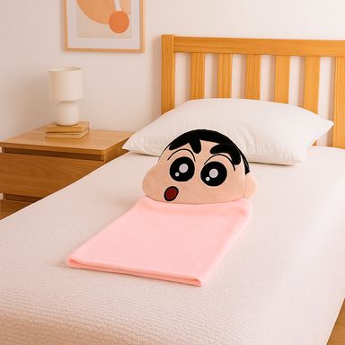 Manta con capucha colección crayon shinchan shinnosuke nohara 140cm x 90cm -  Crayon Shinchan