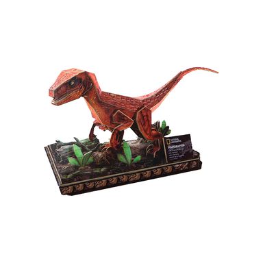 Rompecabezas 3d velociraptor 28cm x 21cm serie national geographic dinosaur -  National Geographic Dinosaur