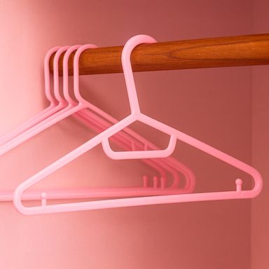 Gancho para ropa perchas multifuncionales para ropa 6 piezas rosa -  Miniso