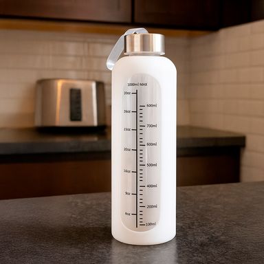 Tomatodo de vidrio de borosilicato de estilo simple de 1000 ml blanca -  Miniso