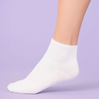 Medias basicos para mujer miniso liso blanco -  Miniso
