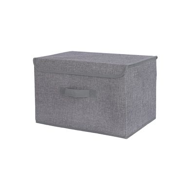 Organizador de tela de lino sintético con tapa grande gris -  Miniso