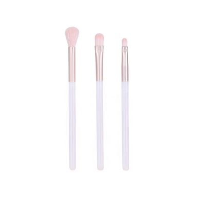 Set de brochas para maquillaje de ojos iridiscente 3 piezas -  Serie Shiny Pink