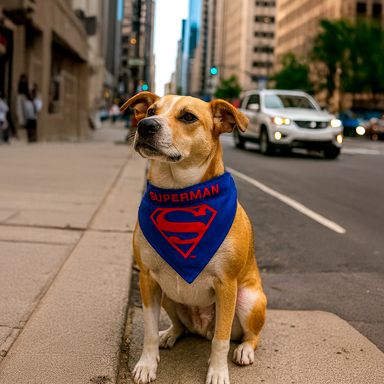 Bandana para mascotas de la colección dc superman (superman, grande) -  DC