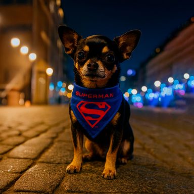 Bandana para mascotas de la colección dc superman (superman, tamaño pequeño) -  DC