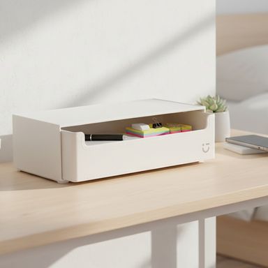 Organizador apilable con cajón rectangular (beige) -  Miniso