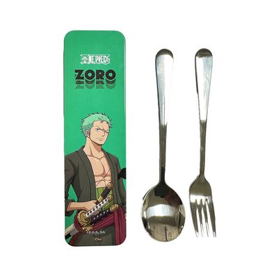 Juego de cubiertos de la colección clasica de one piece tenedor y cuchara zoro -  One Piece