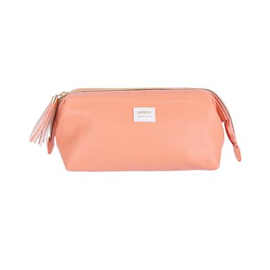 Estuche de papelería con cuadrícula de relieve de la serie peach pink -  Miniso
