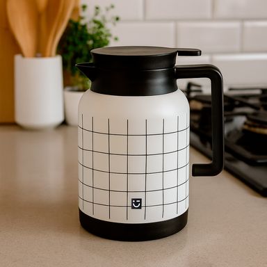 Termo de la colección black & white de 1500 ml blanca -  Black & White