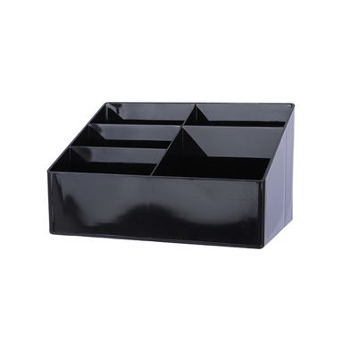 Organizador de plastico multicompartimentos de la colección black & white negra -  Black & White