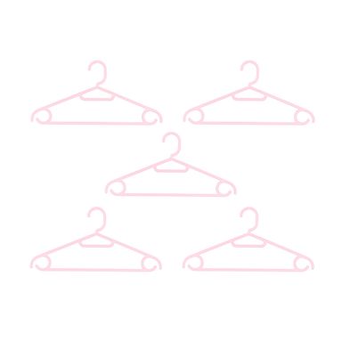 Gancho para ropa perchas antideslizantes 5 piezas rosa -  Miniso
