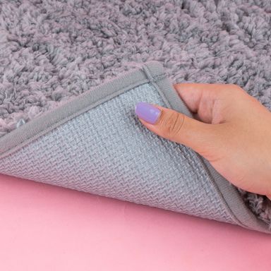 Tapete decorativo liso y esponjosa gris -  Miniso
