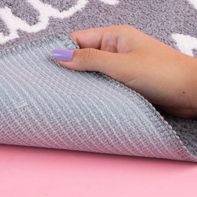 Tapete decorativo alfombra de piso serie letter gris -  Miniso