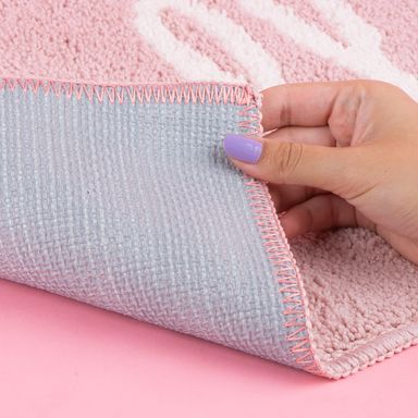 Tapete decorativo alfombra de piso serie letter rosa -  Miniso
