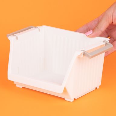 Organizador de plástico apilable L blanco -  Miniso