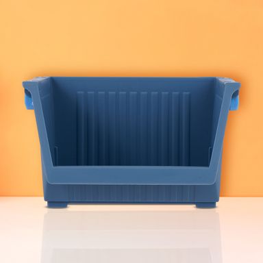 Organizador de plástico apilable L azul -  Miniso