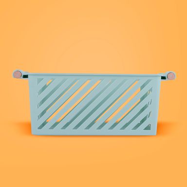 Organizador de plástico apilable mori girl con mango de madera l verde -  Miniso