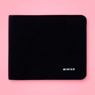 Cartera casual de tela miniso negro -  Miniso