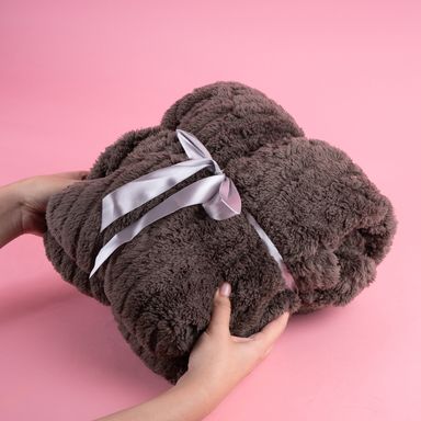 Manta jacquard miniso café -  Miniso