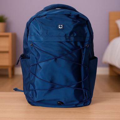 Mochila deportiva cintas ajustables azul marino -  Miniso