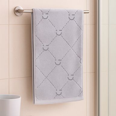 Toalla de baño miniso microfibra serie silver grey 75cm x 35cm gris -  Miniso