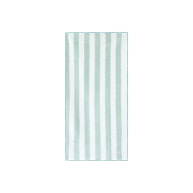 Toalla de baño de microfibra 75cm x 35cm rayas azul aqua -  Miniso