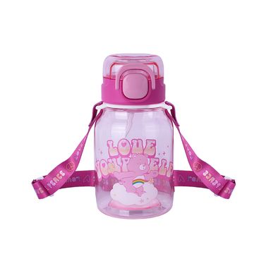 Tomatodo de plástico colección care bears tritan para niños con correa 600 ml rosa -  Care Bears