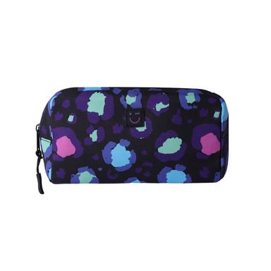 Cosmetiquera negra estampa print tonos azules -  Miniso