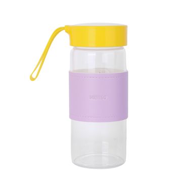 Tomatodo de vidrio de borosilicato alto con asa color sólido series 2.0 de 470 ml púrpura -  Miniso