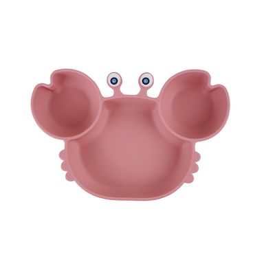 Plato de silicona dividido para niños en forma de cangrejo rosa -  Miniso