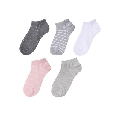 Medias para mujer miniso rosa y gris 5 pares -  Miniso