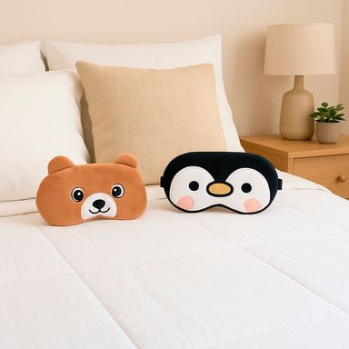 Antifaz para dormir animales marinos marron/negro/blanco - Miniso