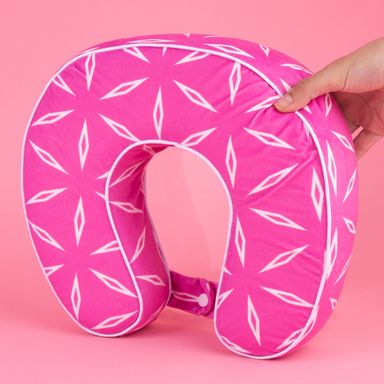 Almohada de viaje para el cuello en forma de u de espuma viscoelástica con forma única rosa -  Miniso