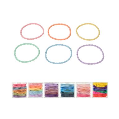 Paquete de ligas para el cabello en estuche plástico 40 pzas mix de colores -  Miniso