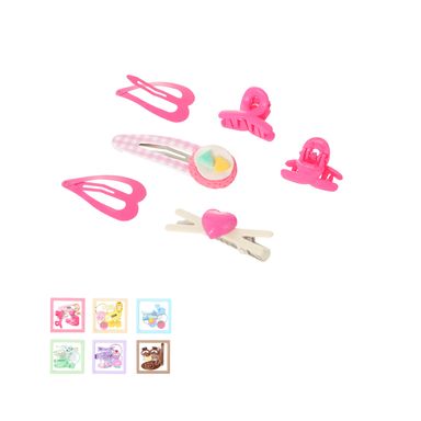 Set de accesorios para cabello estuche colorido 6 pzas. -  Miniso