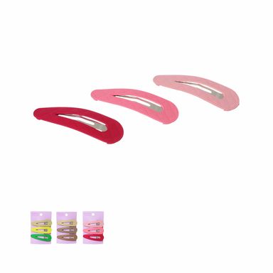 Set de broches para cabello miniso tipo piel ovalado mix de colores 3 pzas -  Miniso